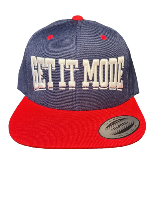 Get It Mode Snapback Navy Blue and Red