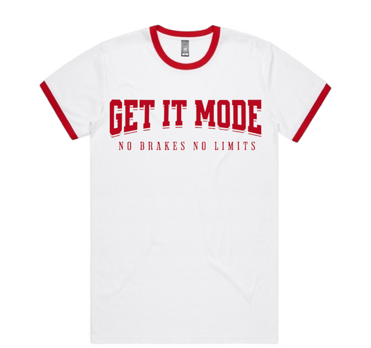 Get It Mode Ringer Tee Red and White