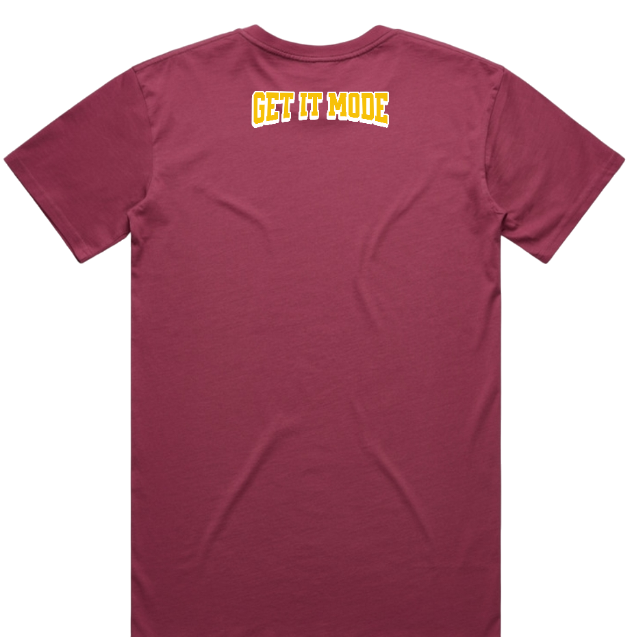 Get It Mode Brand Tee Cardinal/ Gold