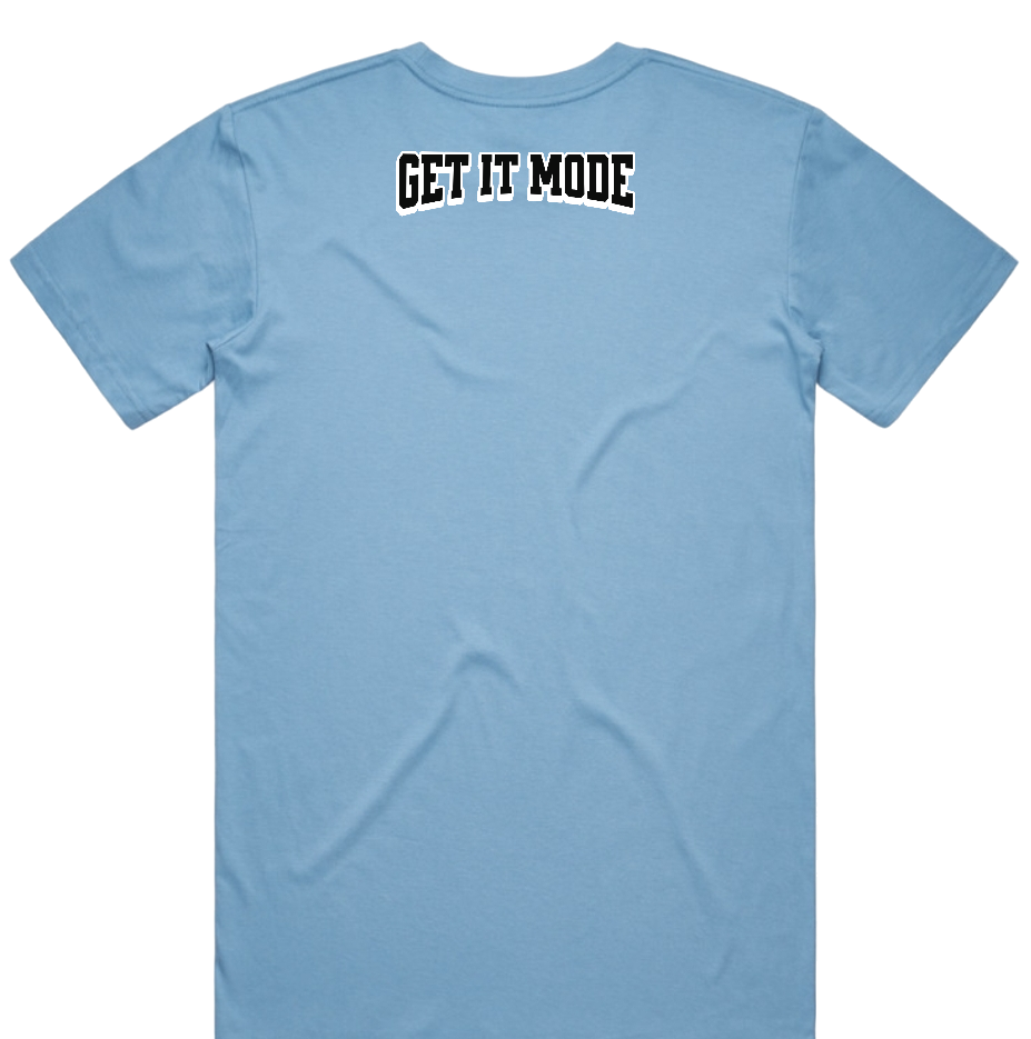 Get It Mode Brand Tee Carolina Blue/ Black