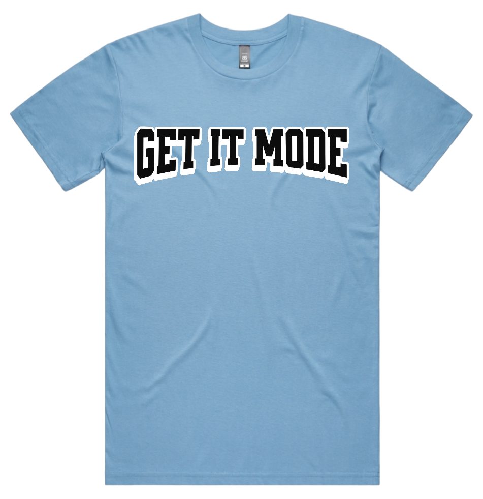 Get It Mode Brand Tee Carolina Blue/ Black