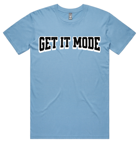 Get It Mode Brand Tee Carolina Blue/ Black